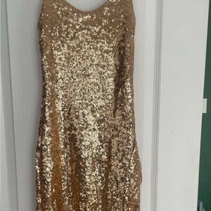 Gold Sequin Dress